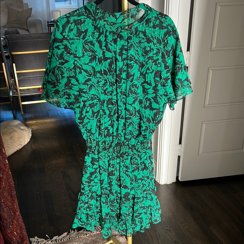 Misa LA Green Floral Women's Cocktail Dress - XL